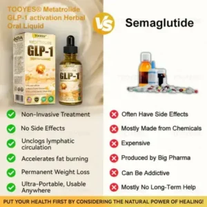 TOOYES® Metatrolide & Moringa GLP-1 activation, Apple cider vinegar, Turmeric Herbal Oral Liquid: Obesity,Cardiovascular Diseas, Diabetes, Sleep Apnea, Joint Problems, and More