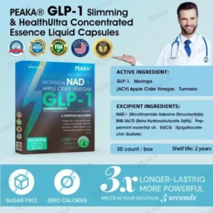 𝐏𝐄𝐀𝐊𝐀® 𝐆𝐋𝐏-𝟏 Slimming & Health Ultra Concentrated Essence Liquid Pearls – With NAD+ · Moringa · ACV · Keto BHB (✅ Support for obesity, diabetes, and heart health)⚡🧡