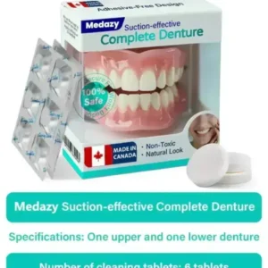 ✅ Proudly made and shipped from Canada| Medazy® Suction-fit Complete Denture 🦷🍎🍏
