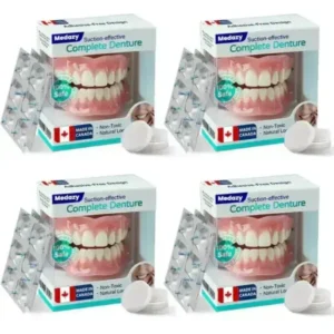 ✅ Proudly made and shipped from Canada| Medazy® Suction-fit Complete Denture 🦷🍎🍏