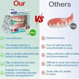 ✅ Proudly made and shipped from Canada| Medazy® Suction-fit Complete Denture 🦷🍎🍏