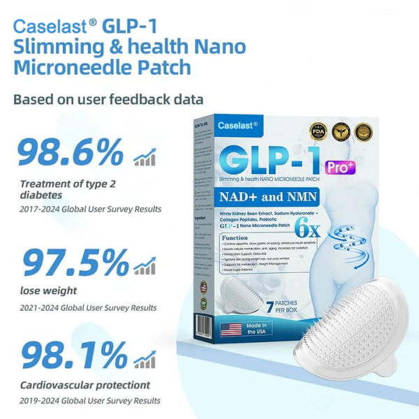 Caselast® GLP-1 & NAD+ Slimming & health NANO MICRONEEDLE PATCH🇺🇸(Zero Pain. 24/7 Release | Lose 20lbs FAST | 90% Sugar Drop | )👨‍⚕️