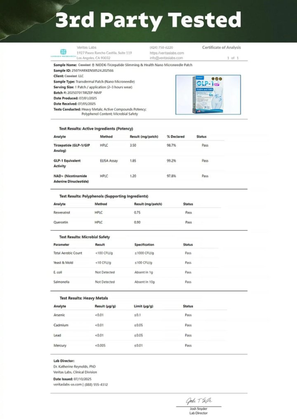 Caselast® GLP-1 & NAD+ Slimming & health NANO MICRONEEDLE PATCH🇺🇸(Zero Pain. 24/7 Release | Lose 20lbs FAST | 90% Sugar Drop | )👨‍⚕️