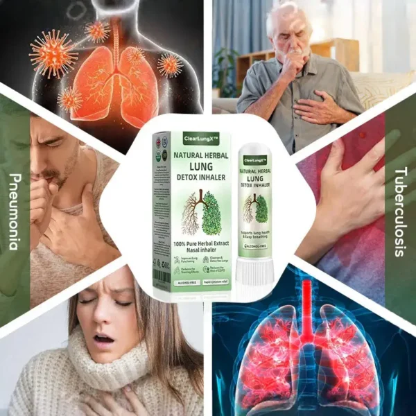 ✅Official Store:ClearLungX™ Natural Lung Inhaler 🌿 Fast Relief for Cough, Congestion, and Shortness of Breath