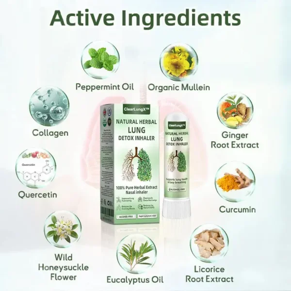 ✅Official Store:ClearLungX™ Natural Lung Inhaler 🌿 Fast Relief for Cough, Congestion, and Shortness of Breath