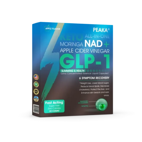 Official Authorized Store PEAKA® GLP-1 Slimming & Health Ultra Concentrated Essence Liquid Pearls – NAD+ Moringa & ACV & Keto BHB (✅speedy, long-lasting, addressing diabetes, obesity, and cardiovascular diseases) – ⚡Developed by the Obesity Society🌿💚