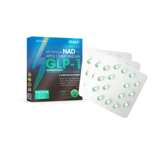 Official Authorized Store PEAKA® GLP-1 Slimming & Health Ultra Concentrated Essence Liquid Pearls – NAD+ Moringa & ACV & Keto BHB (✅speedy, long-lasting, addressing diabetes, obesity, and cardiovascular diseases) – ⚡Developed by the Obesity Society🌿💚